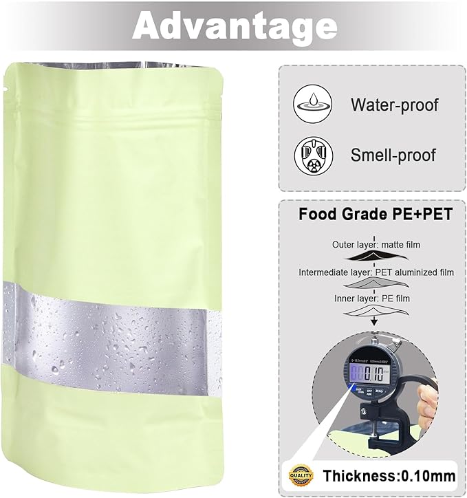 4"x6" 120pcs Mylar Bags for Food Storage, Smell Proof Bag - Image 5