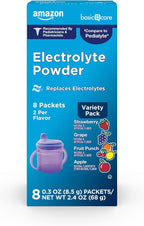Amazon Basic Care Electrolyte Powder Variety Pack, Fruit Punch, Strawberry by AmazonBasicCare