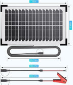 15W Solar Battery Maintainer, Low-Iron Tempered Glass Solar Panel - Image 7
