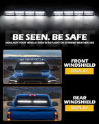 HLauto 604N Emergency Dash Strobe Lights: 2x16.8 inch White Security Light - Image 3