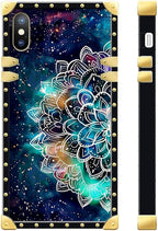 Compatible with iPhone XR Case, Starry Sky Colourful Mandala Luxury Golden - Image 3