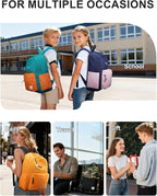 VASCHY Lightweight Backpack for School, Classic Basic Water Resistant Casual - Image 7