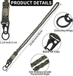 Frienda 2 Set Heavy Duty Paracord Lanyard Necklace Whistles Strap Braided 550 - Image 2