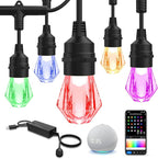 XMCOSY+ Smart Outdoor String Lights - 64ft RGBCWIC Patio Lights by XMcosy