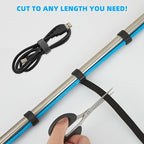 150 ft x 1/2 inch Hook and Loop Roll, Reusable Fastening Cable Ties, Office and - Image 3