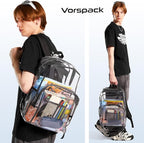 Vorspack Clear Backpack Heavy Duty PVC Transparent Backpack Extra Large Clear - Image 3