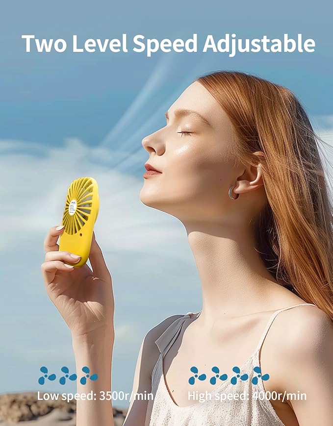 Aluan Handheld Fan Mini Fan Powerful Small Personal Portable Fan Speed - Image 4