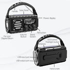 Emergency Radio Hand Crank Solar, AM/FM/SW NOAA Weather Radio Built-in 20000mah - Image 6