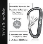 Rhino Produxs 8PCS of Lightweight Duty Snap Carabiner Clips, D Ring Shape - Image 3