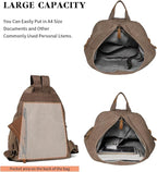 KL928 Canvas Vintage Backpack – Large Casual Daypack Outdoor Travel Rucksack - Image 4