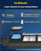 Ofuray Solar Street Lights Outdoor, Solar Security Flood Lights Parking Lot - Image 3