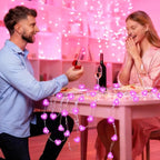 10FT Pink Heart Fairy Lights Battery Operated - Image 5