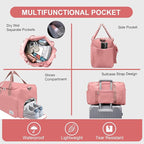 Suruid Gym Bag for Women Men, Travel Duffle Bag Large Capacity Carry On - Image 3