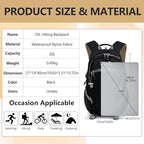 Hiking Backpack With Rain-cover, 20L Travel Backpacks - Image 2
