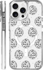 Case for iPhone 16 Pro Max, Disco Ball Grayish White Phone Case Design，for by Toulas