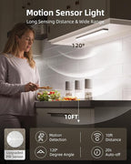 EZVALO 3-Pack Under Cabinet Lighting, 2000mAh Rechargeable Wireless Motion - Image 2