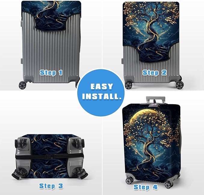 Luggage Cover Protector for 30-32 Inch Suitcases, TSA Approved Elastic Travel - Image 6