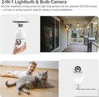 Light Bulb Security Camera, 5G&2.4GHz WiFi Light Bulb Camera Outdoor, 2-in-1 - Image 5