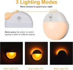 YUNLEX 2 Pack Amber Night Light, Battery Operated Night Light, 2.6" Small - Image 5