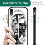 for iPhone XR Case, Lion Cross Jesus Christ Dove Pattern Graphic Design Girl - Image 6