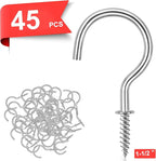 Cup Screw Hooks, 1-1/2 inch Metal Screw in Ceiling Hooks 45 Pack Plant Hanger - Image 2