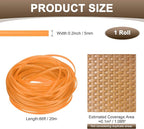 M METERXITY 1-Pack Wicker Repair Kit, 5mm x 66ft/20m Plastic Flat Rattan - Image 3