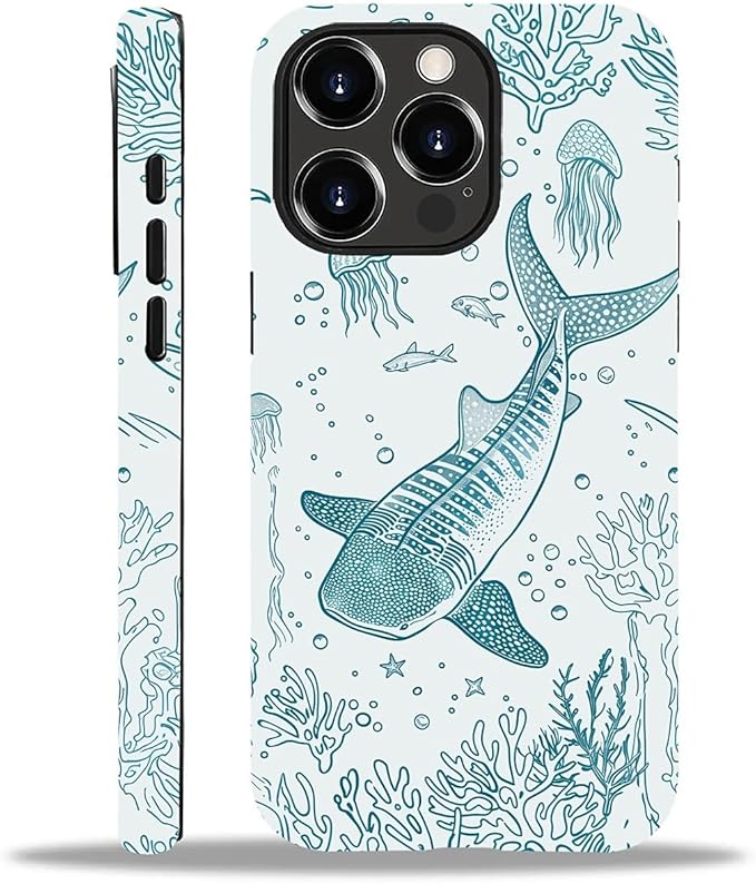 for iPhone 11 Case, HH2 Ocean Whale Shark Hybrid 2 Layer Hard Shell Silicone by Unknown