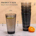 Acrylic Clear Highball Plastic Cups | Plastic Reusable Tumblers 22oz | - Image 3