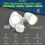 ALUSSO Motion Sensor Outdoor Lights Metal Heads, 30W 3600LM Flood Lights - Image 3