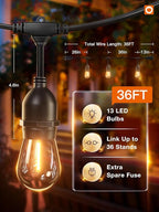 addlon LED Outdoor String Lights 36FT - Image 6