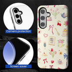 for Samsung Galaxy S25 Plus Case, HL2 Aesthetic Bow Preppy Collage Hybrid 2 - Image 4