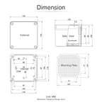 QILIPSU Outdoor Junction Box IP67 Waterproof Project Box ABS Plastic - Image 6