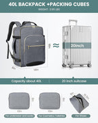 LOVEVOOK Travel Backpack for Women & Men 40L, Airline Approved Carry On - Image 5