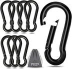 Pixel Panda 3.1&4 Inch Heavy Duty Carabiner Clips Load 1000lbs, 2&4&8Pack Large by PixelPanda