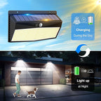 7 Pack 368 LED Solar Lights Outdoor Motion Sensor, Solar Fence Light - Image 4