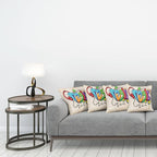 Ambesonne Music Throw Pillow Cushion Case Pack of 4, Illustration of Graffiti - Image 3