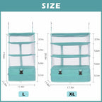 Surblue Hanging Closet Storage Bag Collapsible 3-Shelf Washable Oxford Fabric - Image 2