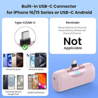 Mini Portable Charger for iPhone 17, 5500mAh LCD Display USB C Power Bank - Image 2