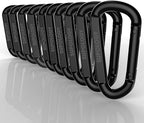 Heavy Duty Carabiner Clip, Steel Carabiners 1100lbs 3" D Shaped Spring Hook by SUPOLOGY