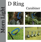 6 Pack Small Locking Carabiner, 3 Inch Aluminum D-Shape Snap Hook - Image 5