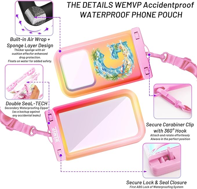 Personalized Initial Waterproof Phone Pouch Case - Image 3