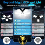 TANBABY 1 Pack LED Garage Lights, 150W Deformable Garage Light Bulb, 15000LM - Image 2