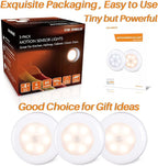 STAR-SPANGLED 3 Pack 2.8” Motion Sensor Lights Indoor AAA Battery Operated - Image 6