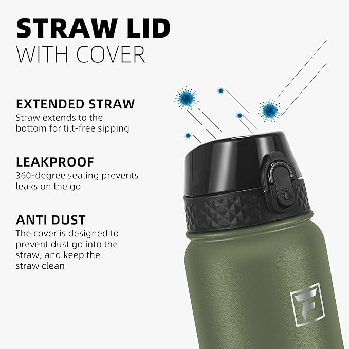 Fanhaw 32 oz Insulated Stainless Steel Water Bottle - Image 4