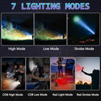 IkeeRuic 7Mode Flashlights High Lumens Rechargeable, LED Flashlight Rechargeable - Image 2