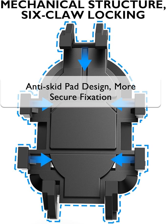 Kayak Phone Holder Mount with 8-Claw Anti-Slip Fixing, 360° Adjustable Kayak - Image 5