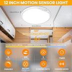 SunRider 12 Inch Rechargeable Motion Sensor LED Ceiling Light - Image 2