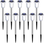 DenicMic Solar Lights Outdoor 10 Pack Waterproof 6000K Cold White LED Stainless - Image 8