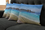 Ambesonne Dock Decorative Throw Pillow Case Pack of 4, Naples Pier Paradise - Image 7