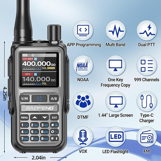 BAOFENG UV-5R MINI Ham Radio Handheld UV5R Long Range Walkie Talkies - Image 2